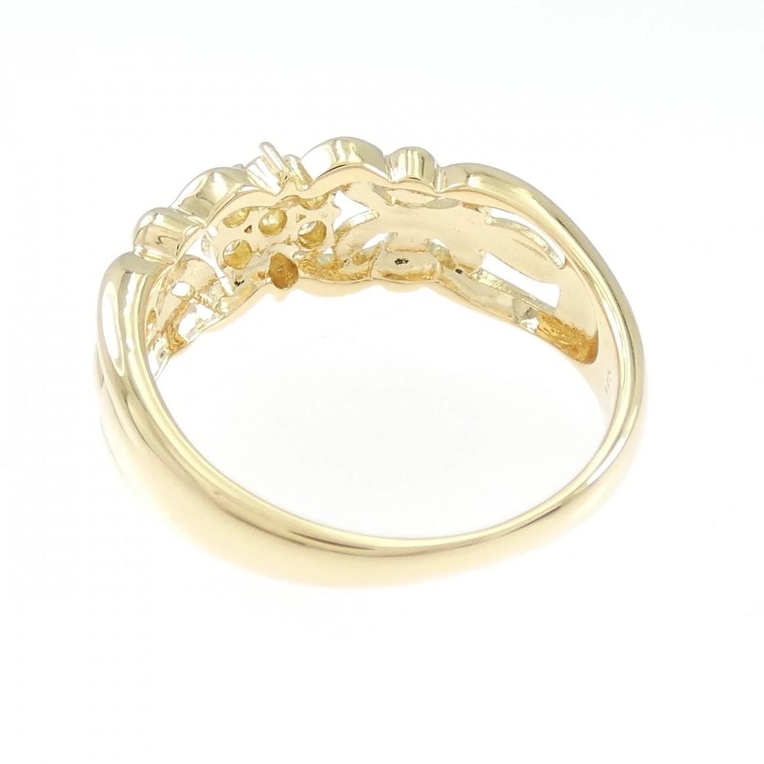 K18YG DIAMOND RING - 3