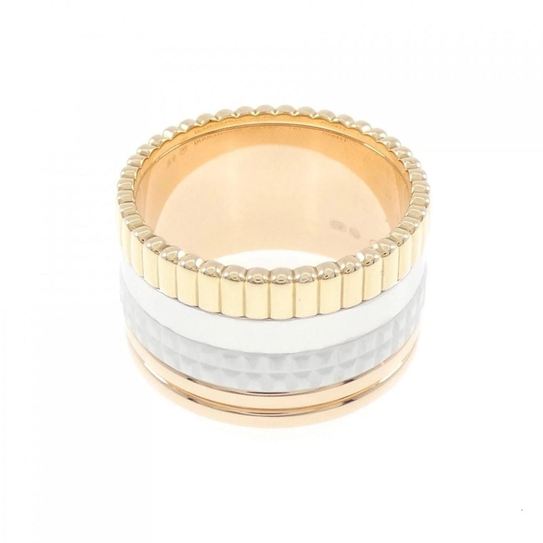 BOUCHERON QUATRE WHITE LARGE RING: Boucheron Quatre White Large Ring Brand: Boucheron Type: Ring Material: 18K, Color: Gold Size: US 6.5 Accessories: None Accessories Notice: When purchasing pre-owned goods, please refer to