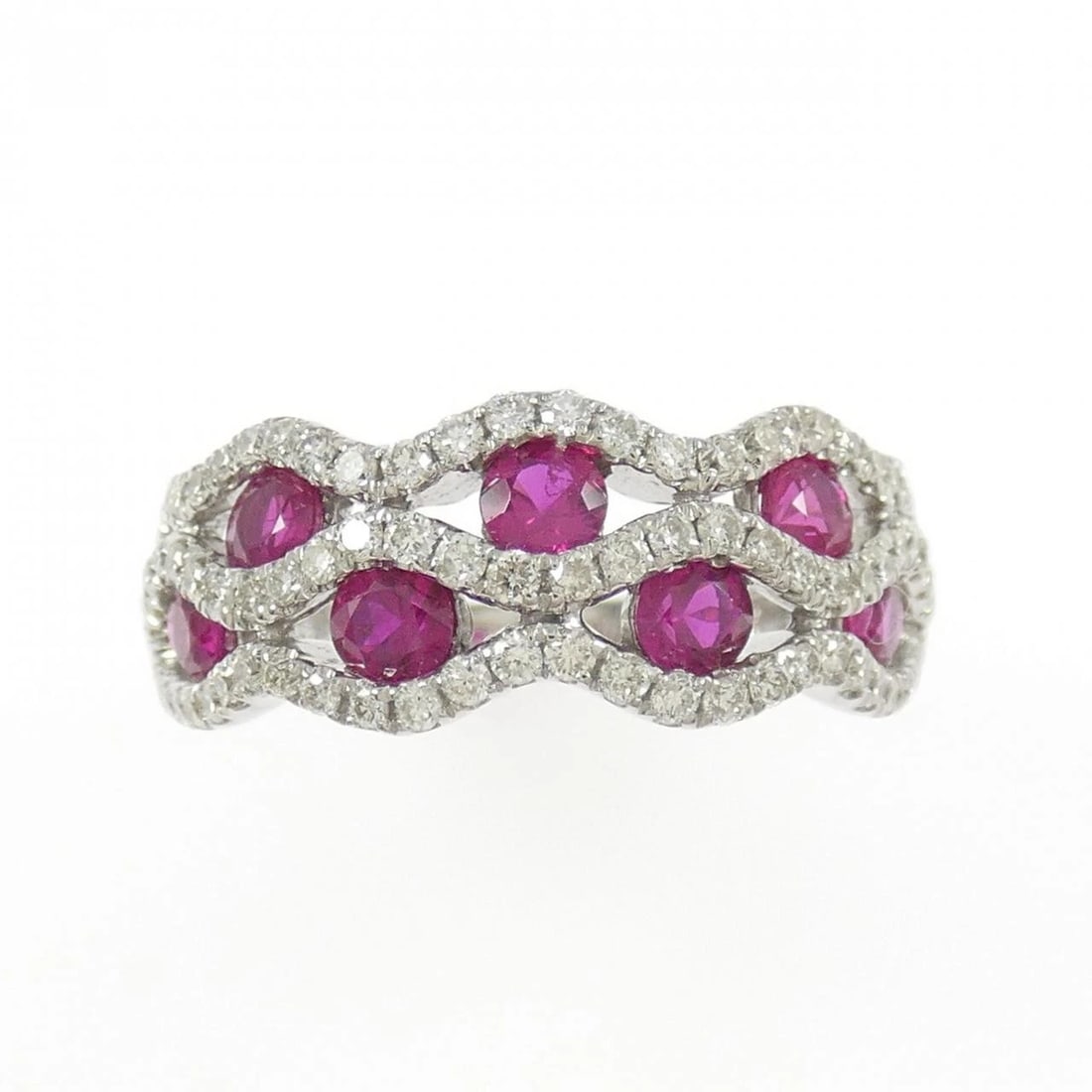 K18WG RUBY RING - 2