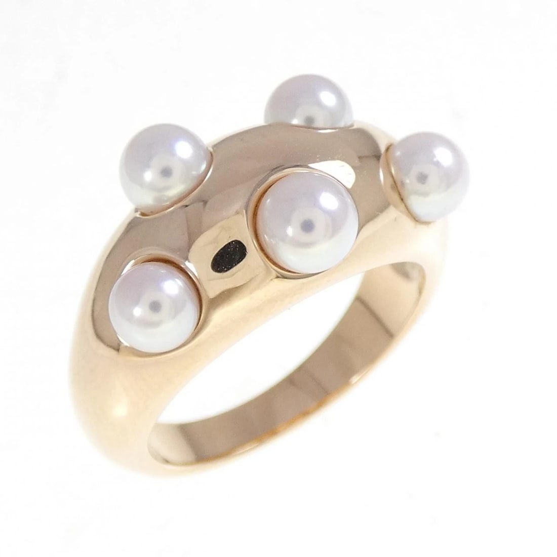 MIKIMOTO AKOYA PEARL RING: MIKIMOTO Akoya Pearl Ring Brand: MIKIMOTO Type: Ring Material: K18 Pink Gold, Main Stone/Creation Akoya Pearl Color: Pink Gold Size: 1 US US Accessories: None Accessories Notice: When