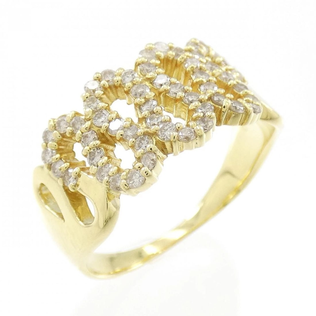 K18YG DIAMOND RING: K18YG Diamond Ring Brand: Unbranded Type: Ring Material: K18 Yellow Gold, Main Stone/Creation natural Color: Yellow Gold Size: 6.5-7 US Accessories: None Accessories Notice: When purchasing