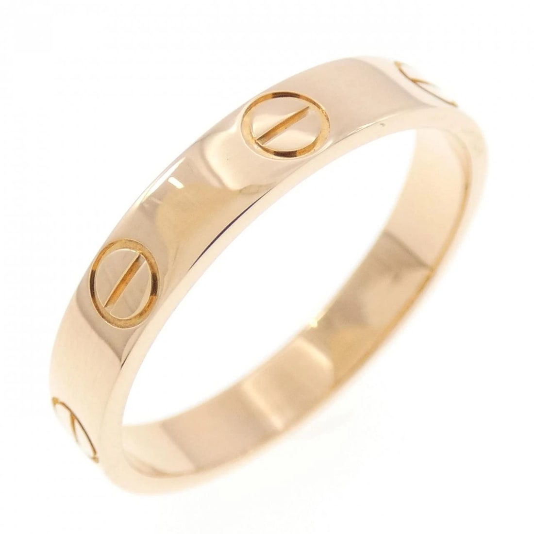 CARTIER MINI LOVE RING: Cartier Mini Love Ring Brand: CARTIER Type: Ring Material: 18K, Color: Gold Size: US 8 Accessories: None Accessories Notice: When purchasing pre-owned goods, please refer to the photos of