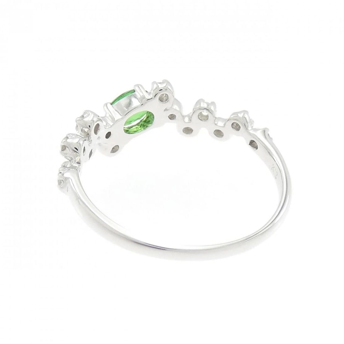 K18WG GREEN GARNET RING - 3