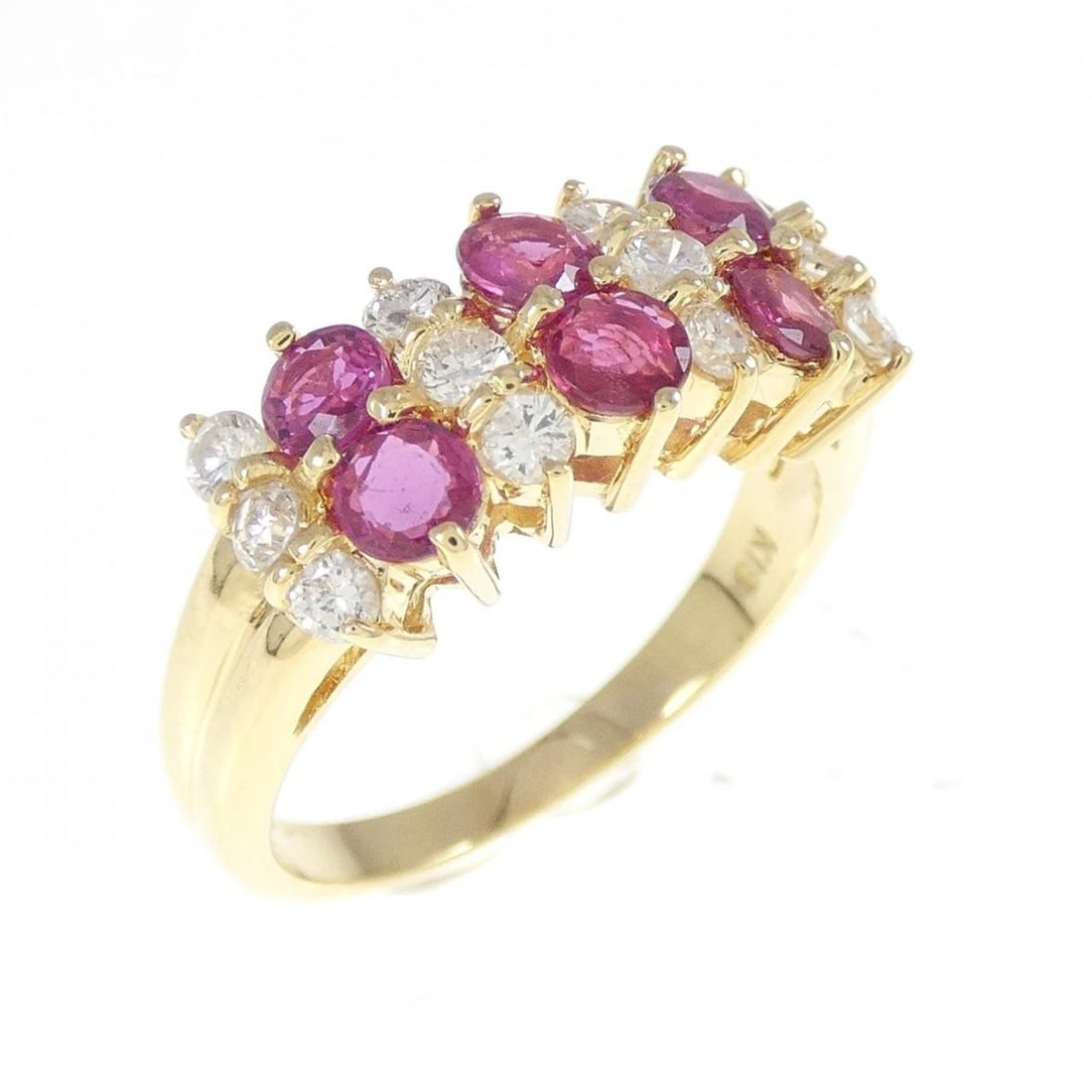 K18YG RUBY RING: K18YG Ruby Ring Brand: Unbranded Type: Ring Material: K18 Yellow Gold, Main Stone/Creation Ruby Color: Yellow Gold Size: 6 US Accessories: None Accessories Notice: When purchasing pre-owne
