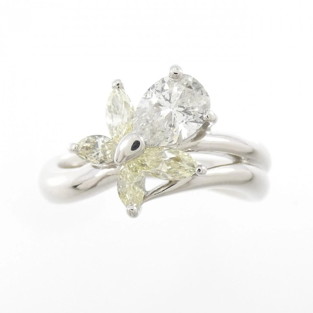 PT900 FLOWER DIAMOND RING - 2
