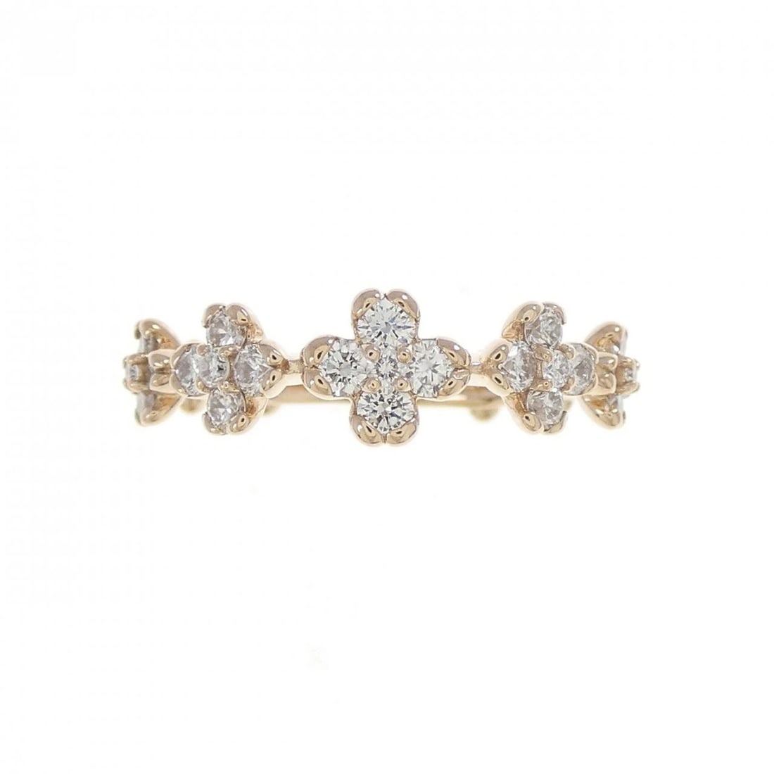 K18PG FLOWER DIAMOND RING - 2