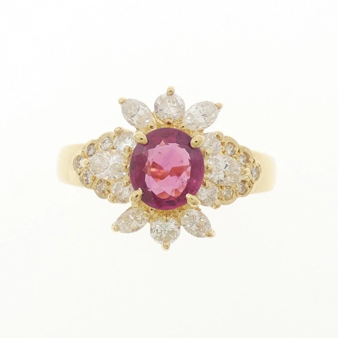 K18YG RUBY RING - 2