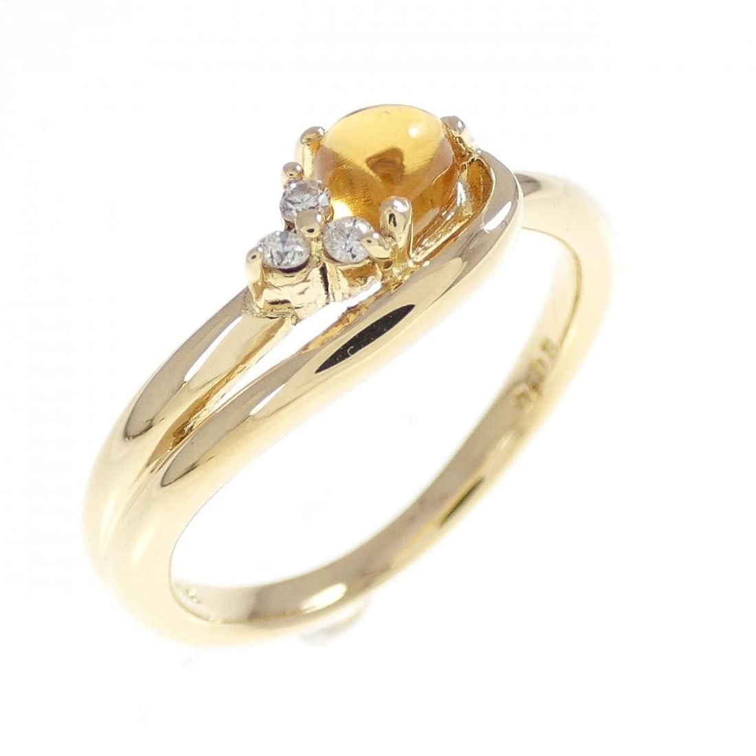 K18YG CITRINE RING: K18YG Citrine Ring Brand: Unbranded Type: Ring Material: K18 Yellow Gold, Main Stone/Creation Citrine Color: Yellow Gold Size: 5.5-6 US Accessories: None Accessories Notice: When purchasin
