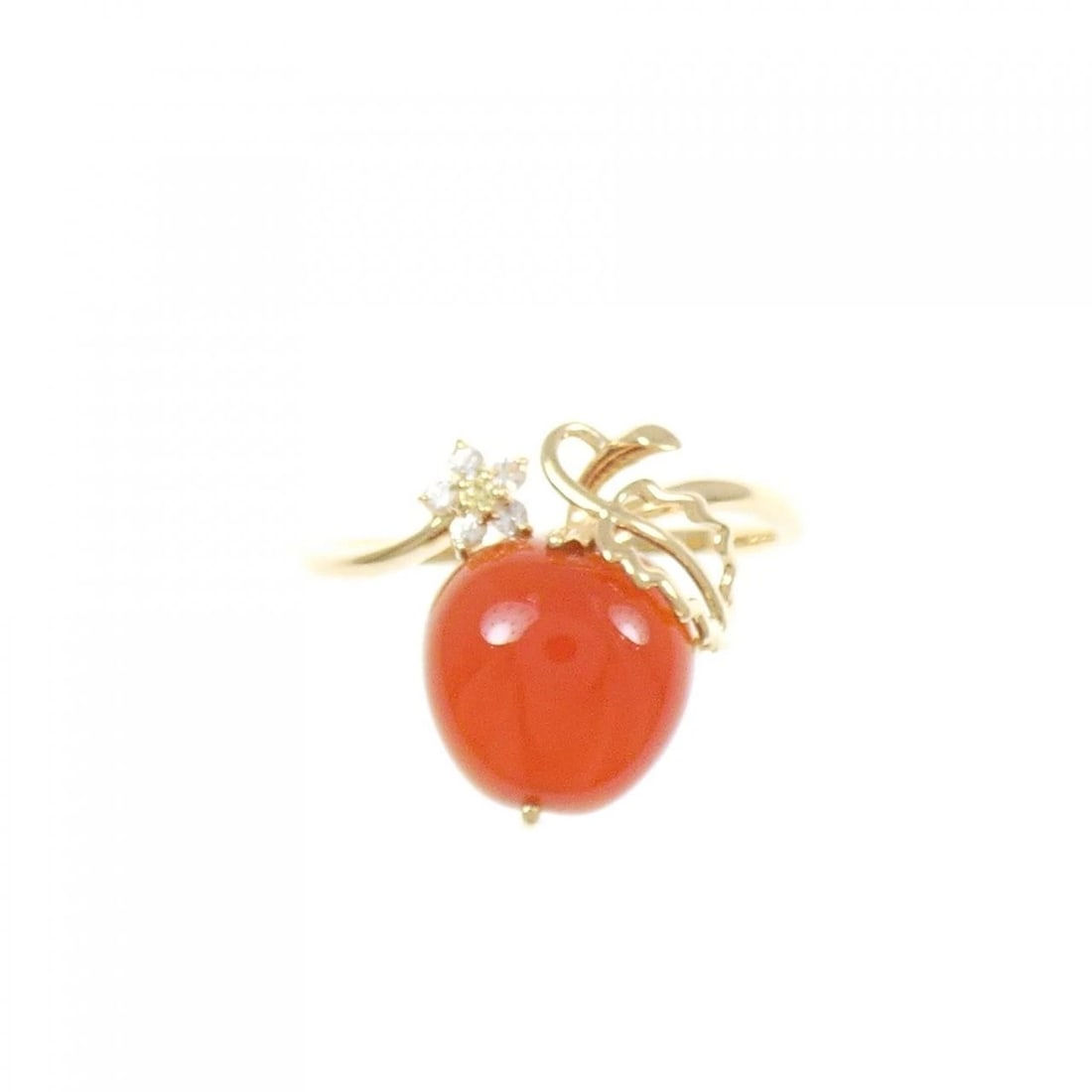 K18YG AGATE RING - 2