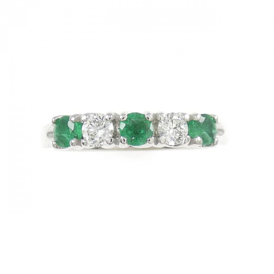 K18WG EMERALD RING - 2