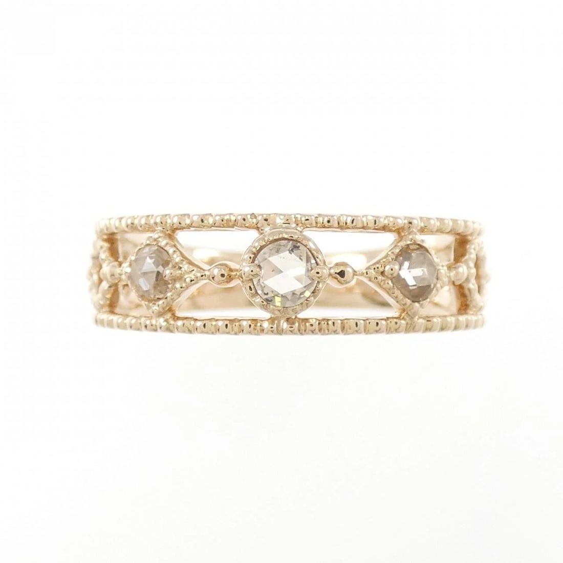 K18PG DIAMOND RING: K18PG Diamond Ring Brand: Unbranded Type: Ring Material: K18 Pink Gold, Main Stone/Creation Natural Color: PG Size: 6.5 US Accessories: None Accessories Notice: When purchasing pre-owned
