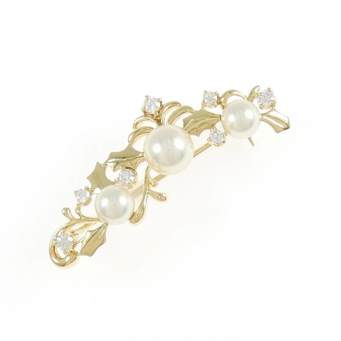 MIKIMOTO AKOYA PEARL PENDANT: MIKIMOTO Akoya Pearl Pendant Brand: MIKIMOTO Type: Pendant Brooch Material: K18 Yellow Gold, Main Stone/Creation Akoya Pearl Color: Yellow Gold Size: ActualSize HxW: 13.0mmx39.0mm 
