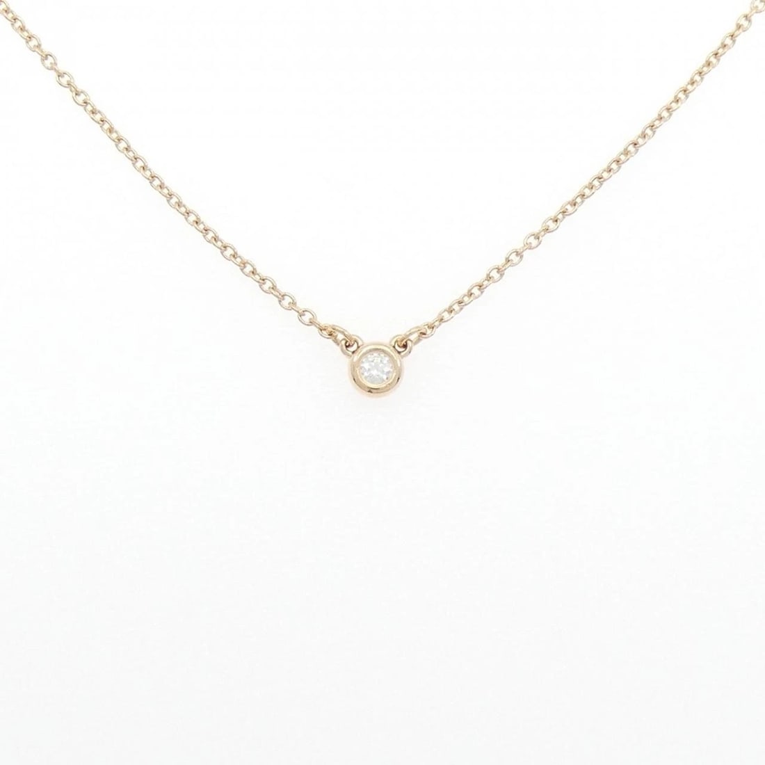 TIFFANY & CO. BY THE YARD NECKLACE: TIFFANY & Co. By the Yard Necklace Brand: TIFFANY&Co. Type: Necklace Material: 750 Pink Gold, Main Stone/Creation Natural Color: Pink Gold Size: 41cmActual Size Diameteraround: 3.7mm Chain