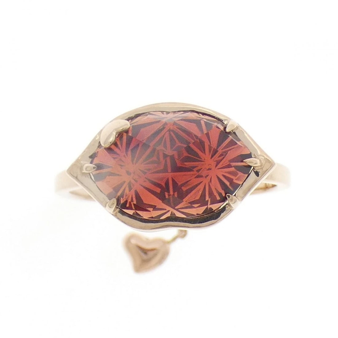 K18PG K10PG GARNET RING - 2