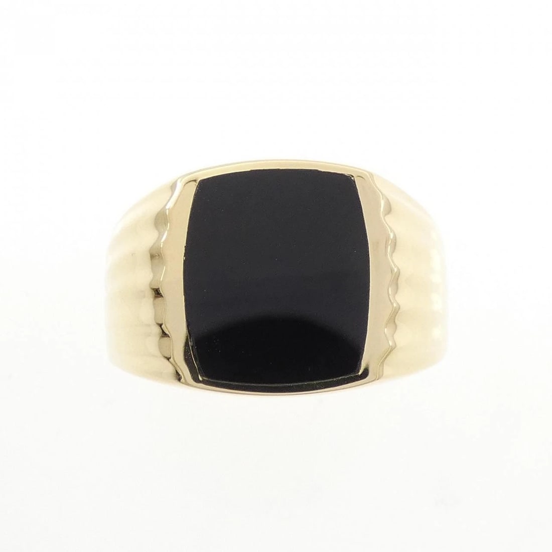 K18YG ONYX RING - 2