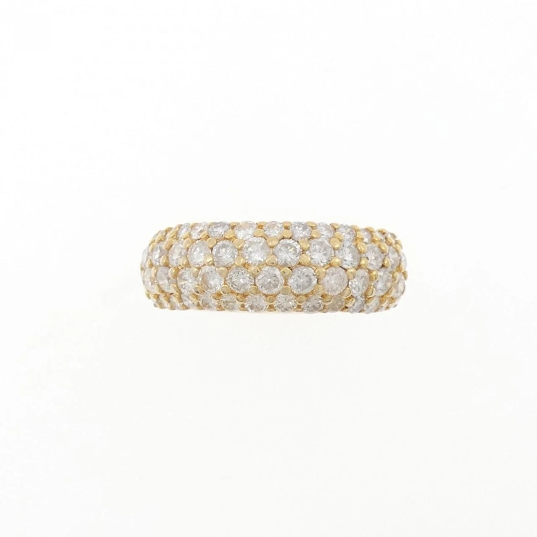 K18YG PAVE DIAMOND RING - 2