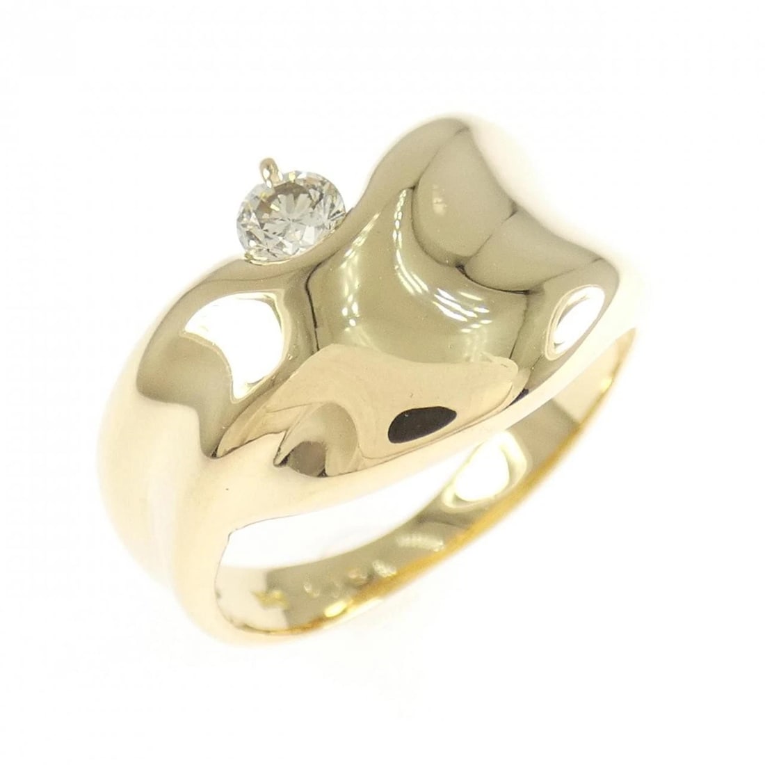 K18YG DIAMOND RING: K18YG Diamond Ring Brand: Unbranded Type: Ring Material: K18 Yellow Gold, Main Stone/Creation Natural Color: Yellow Gold Size: 5 US Accessories: None Accessories Notice: When purchasing pr