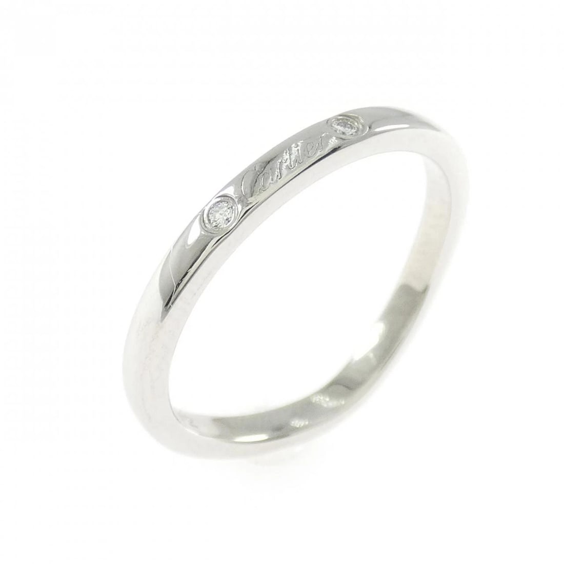 CARTIER BALLERINA 3P RING: Cartier Ballerina 3P Ring Brand: Cartier Type: Ring Material: Platinum 950, Main Stone/Creation Natural Color: White Size: 5.5 -6 (US size) Accessories: None Accessories Notice: When