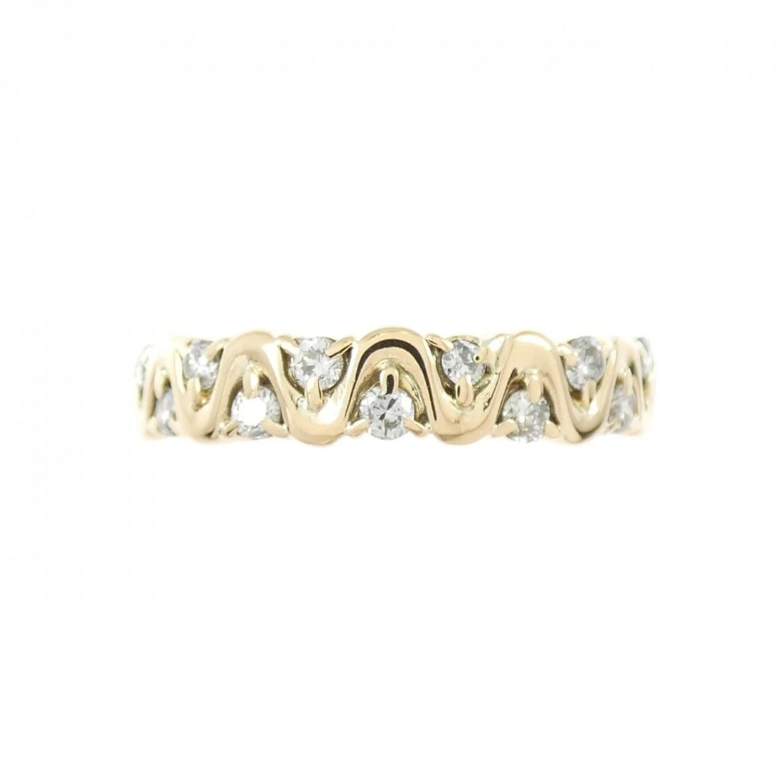 K18YG DIAMOND RING: K18YG Diamond Ring Brand: Unbranded Type: Ring Material: K18 Yellow Gold, Main Stone/Creation natural Color: Yellow Gold Size: 5.5-6 US Accessories: None Accessories Notice: When purchasing