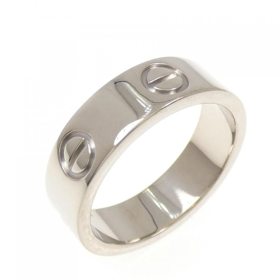 CARTIER LOVE RING: Cartier Love Ring Brand: Cartier Type: Ring Material: 750 White Gold, Color: White Gold Size: 5.5 -6 US Accessories: None Accessories Notice: When purchasing pre-owned goods, please refer