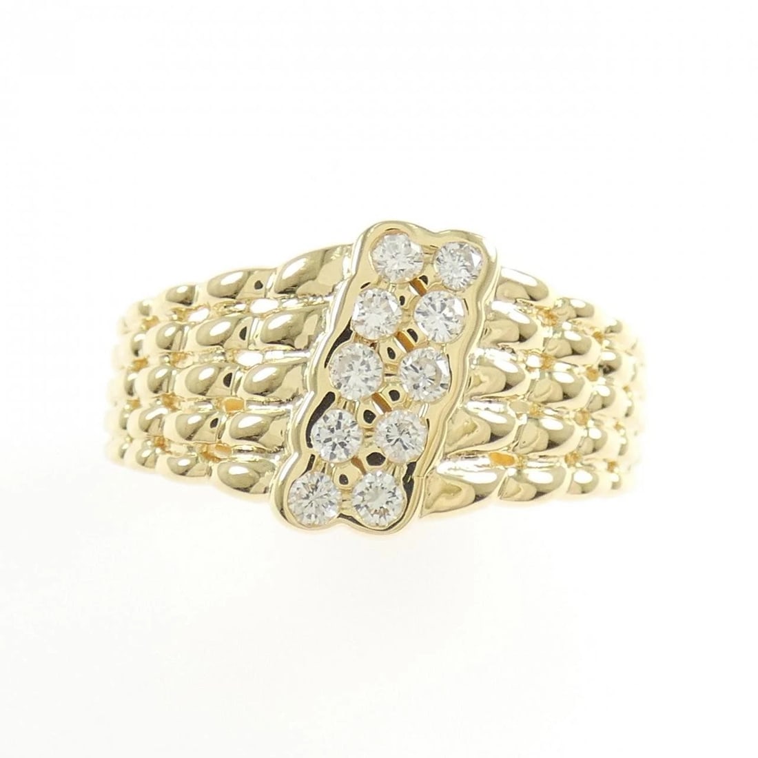 K18YG DIAMOND RING - 2