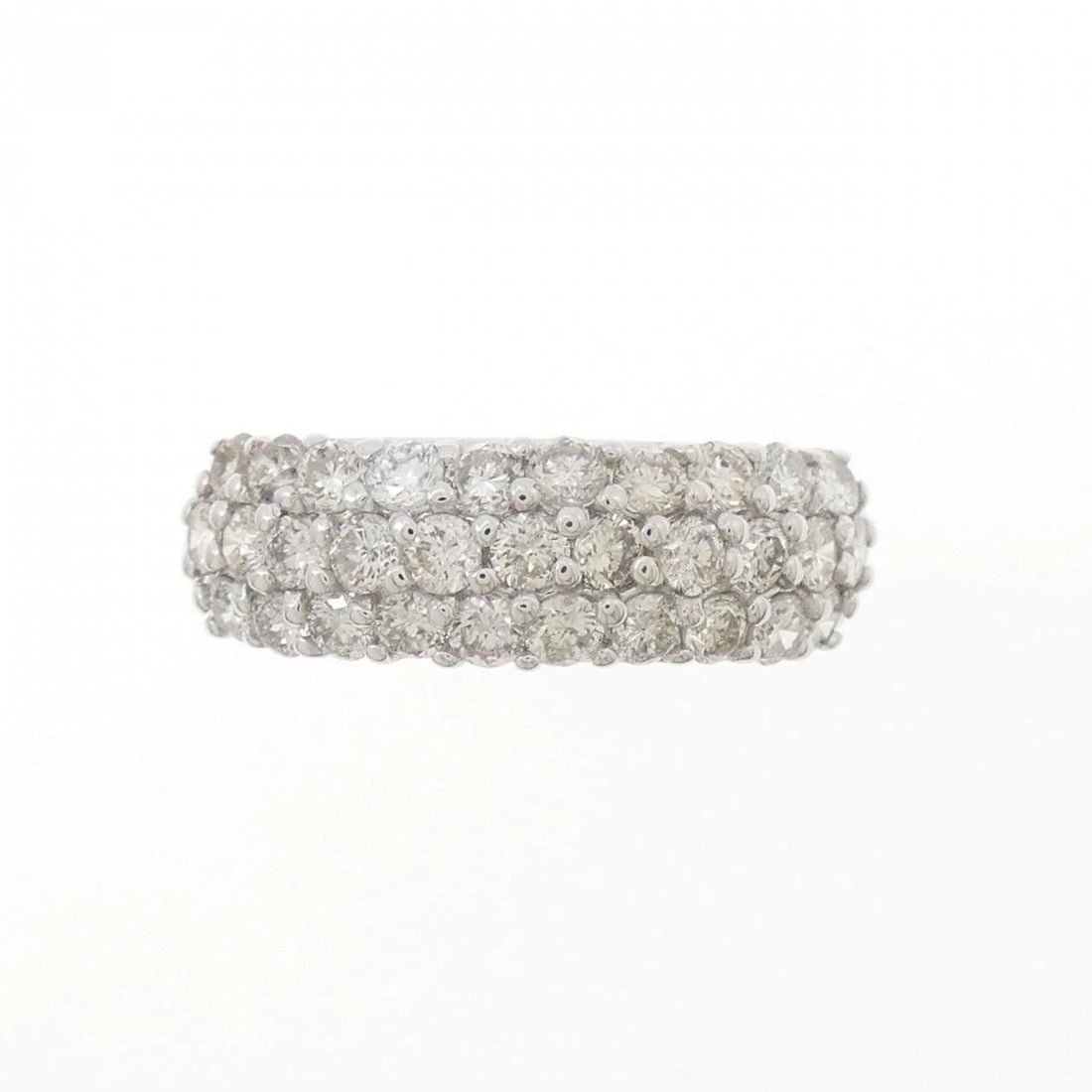 K18WG PAVE DIAMOND RING - 2