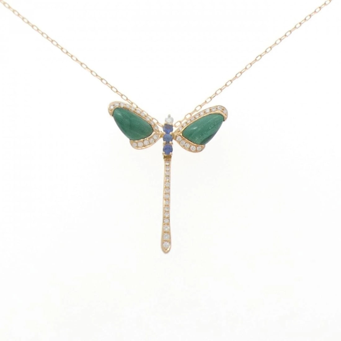 K18PG COLOR STONE NECKLACE: K18PG Color Stone Necklace Brand: Unbranded Type: Necklace Material: K18 Pink Gold, Main Stone/Creation natural Color: pink gold Size: 45cmActualSize Pendant top H x W: 29.0mmx22.4mm Chain