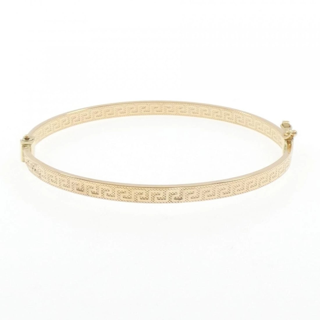 750YG BANGLE: 750YG Bangle Brand: Unbranded Type: bracelet Material: 18K Yellow Gold, Color: Yellow Gold Size: 17cm Max width approx: 4.0mm Accessories: None Accessories Notice: When purchasing pre-owned