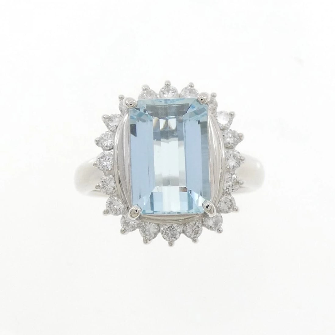 PT900 AQUAMARINE RING - 2