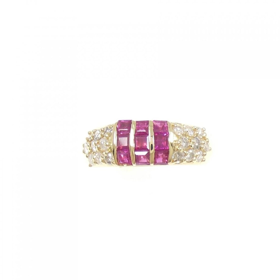 K18YG RUBY RING - 2