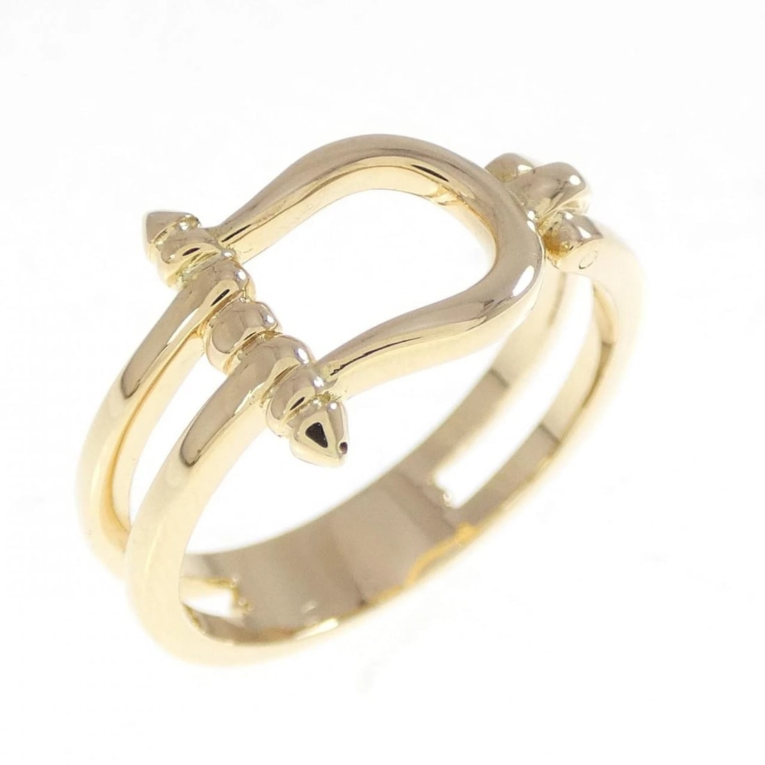 HERMES RING: HERMES Ring Brand: HERMES Type: Ring Material: 18K Yellow Gold, Color: Yellow Gold Size: 6-6.5 US US Accessories: None Accessories Notice: When purchasing pre-owned goods, please refer to the