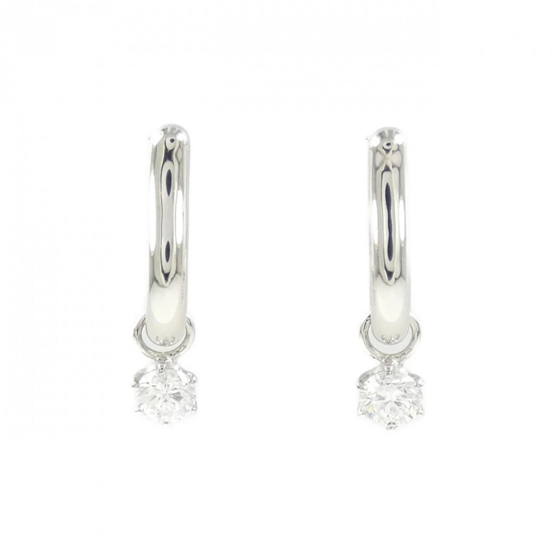 PT900 PT850 2WAY SOLITAIRE DIAMOND EARRINGS: PT900 PT850 2WAY Solitaire Diamond Earrings Brand: Unbranded Type: Earrings Material: Platinum 900 Platinum Platinum 850, Main Stone/Creation Natural Color: None Size: ActualSize HxW: