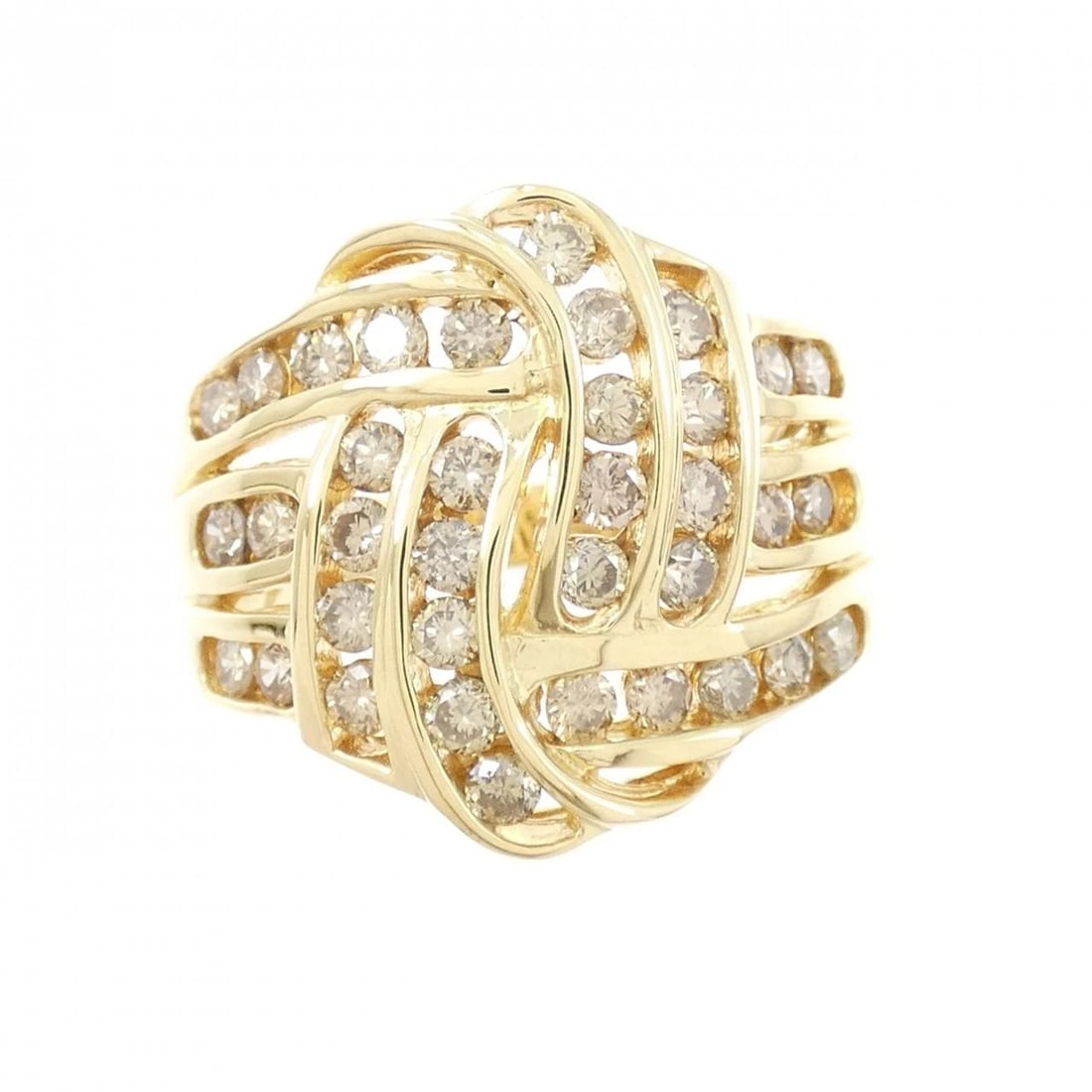 K18YG DIAMOND RING - 2