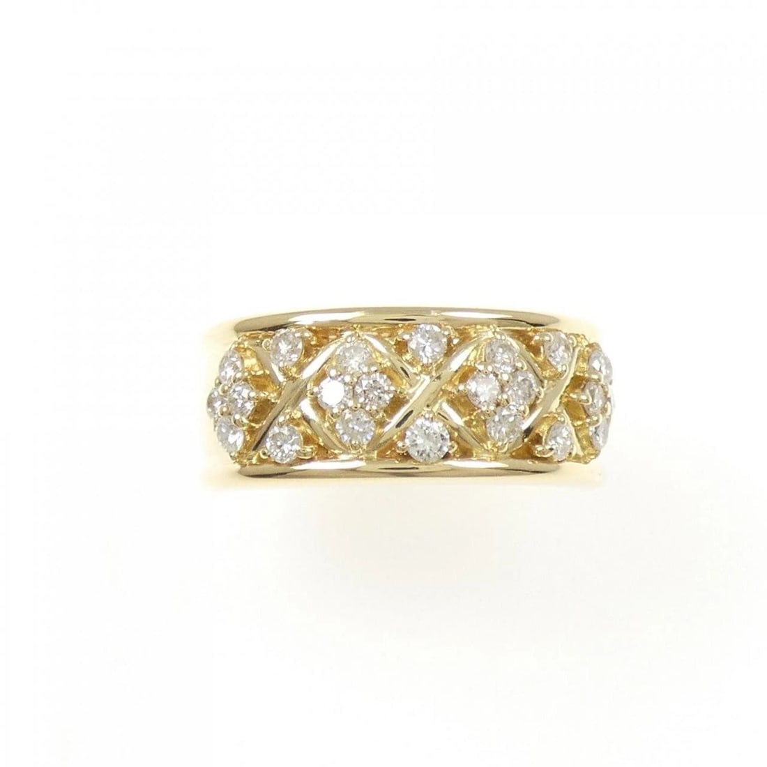 K18YG DIAMOND RING: K18YG Diamond Ring Brand: Unbranded Type: Ring Material: K18 Yellow Gold, Main Stone/Creation Natural Color: YG Size: 7-7.5 US Accessories: None Accessories Notice: When purchasing pre-own
