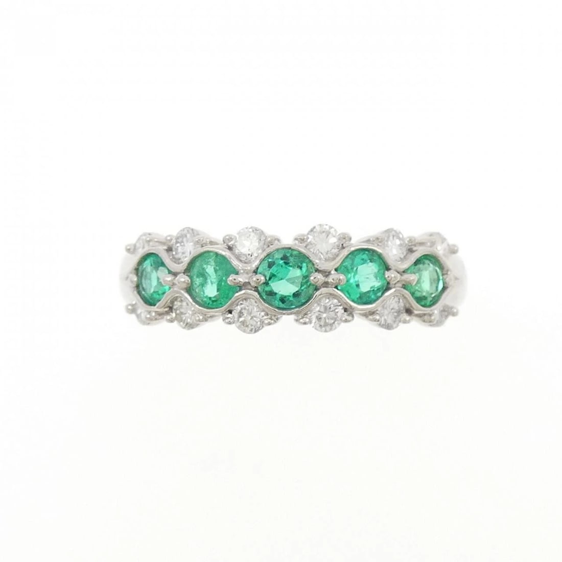 PT900 EMERALD RING - 2