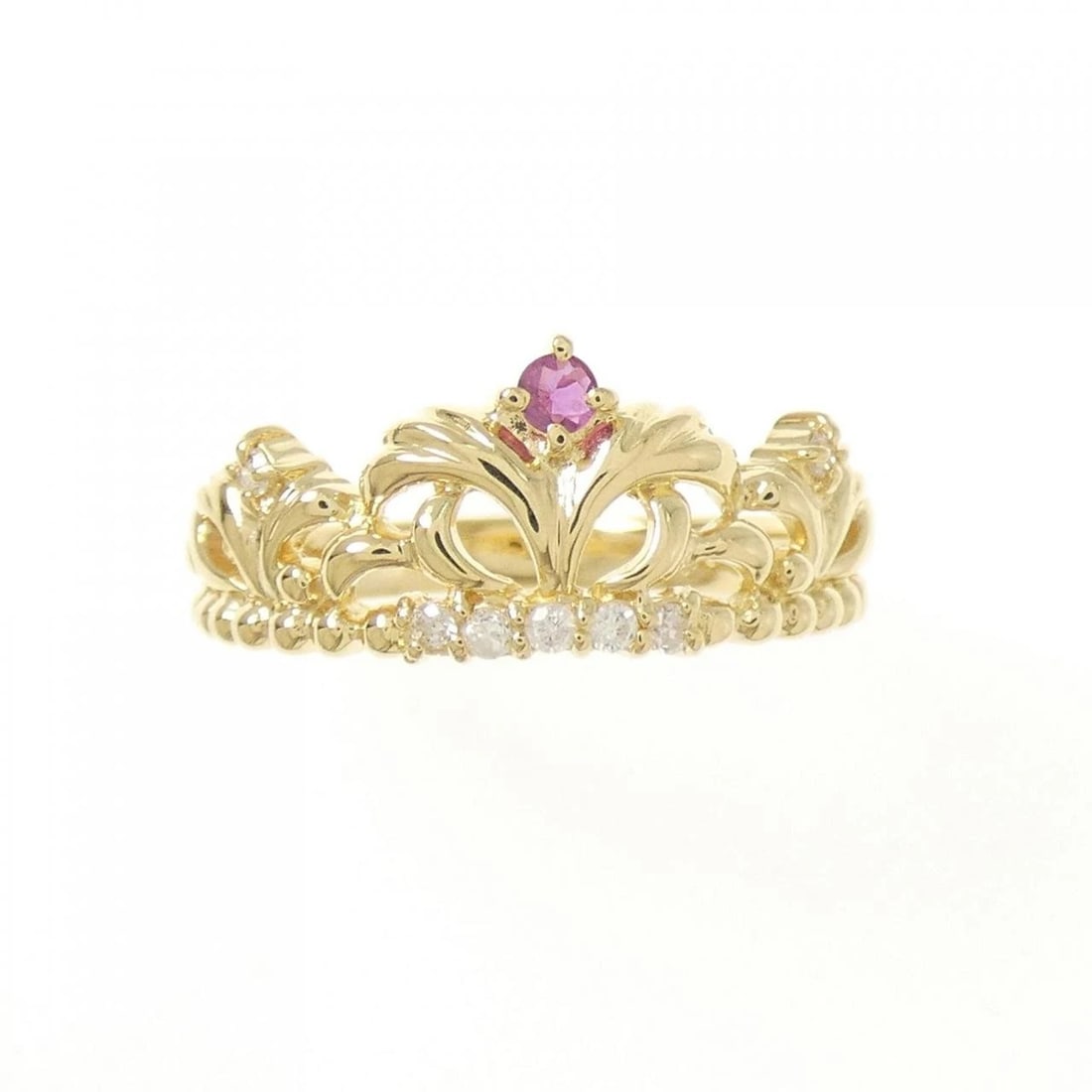 K18YG TIARA RUBY RING - 2