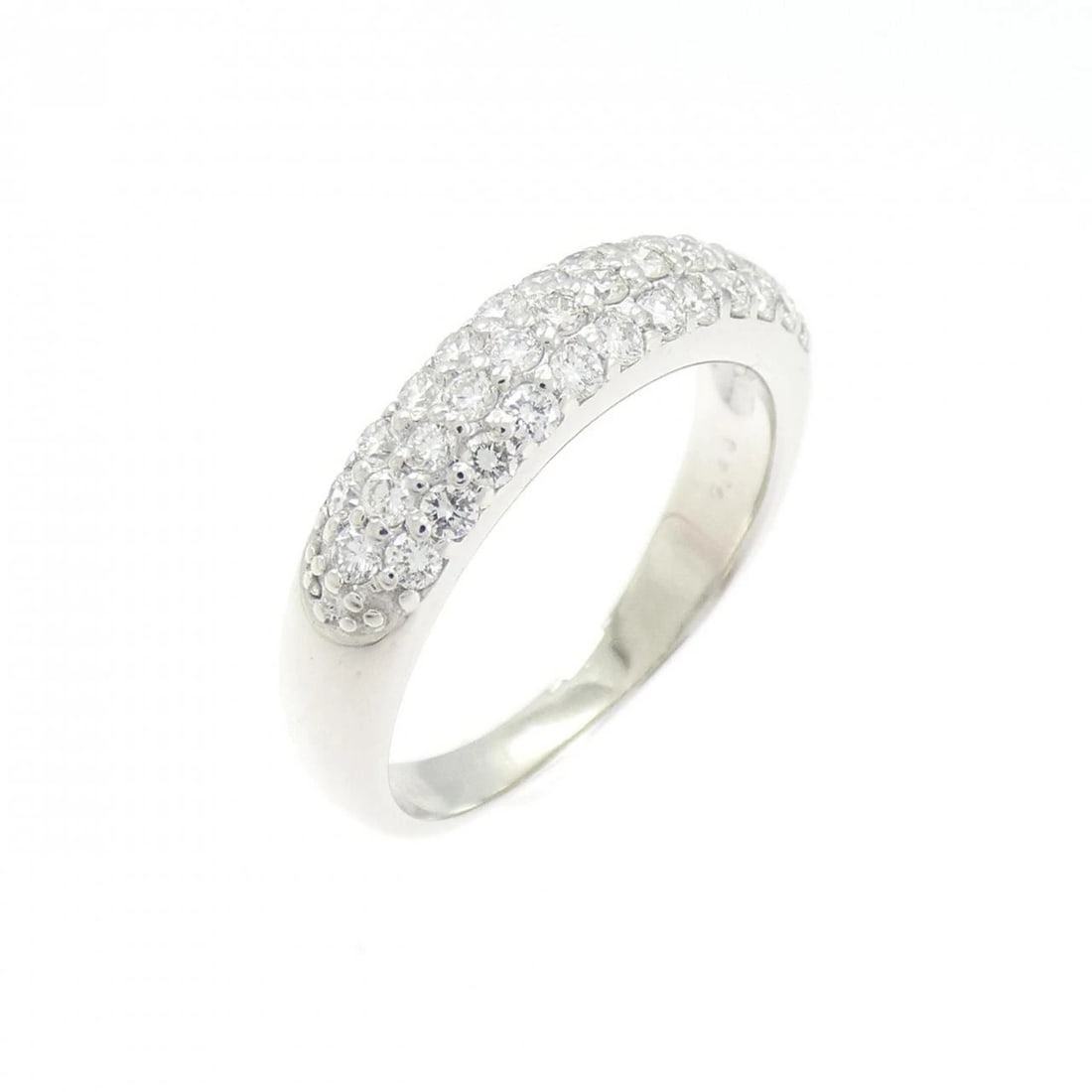 K18WG PAVE DIAMOND PINKY RING: K18WG Pave Diamond Pinky Ring Brand: Unbranded Type: Ring Material: K18 White Gold, Main Stone/Creation Natural Color: White Gold Size: 3-3.5( US Size)(XS) Accessories: None Accessories No