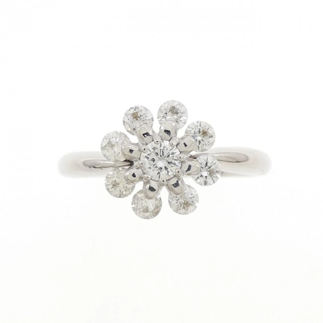 PT900 FLOWER DIAMOND RING - 2