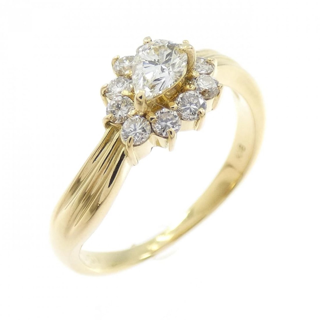 K18YG DIAMOND RING: K18YG Diamond Ring Brand: Unbranded Type: Ring Material: K18 Yellow Gold, Main Stone/Creation natural Color: Yellow Gold Size: 6.5 US Accessories: None Accessories Notice: When purchasing