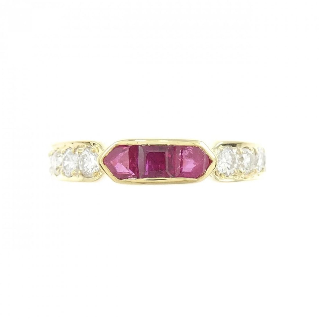 K18YG RUBY RING - 2