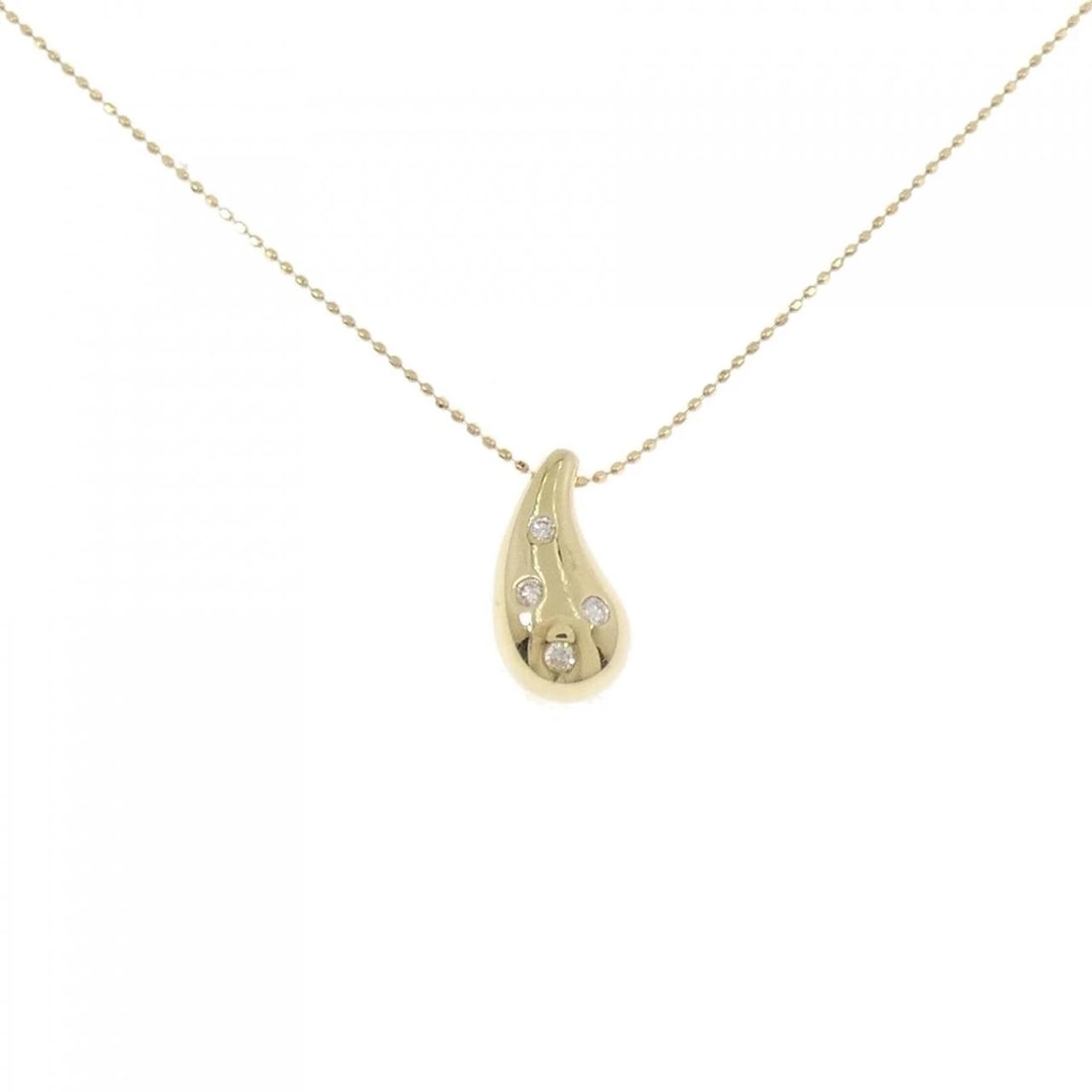 K18YG DIAMOND NECKLACE: K18YG Diamond Necklace Brand: Unbranded Type: Necklace Material: K18 Yellow Gold, Main Stone/Creation Natural Color: Yellow Gold Size: 45cmActualSize Pendant top H x W: 15.6mmx7.9mm Chain Max.