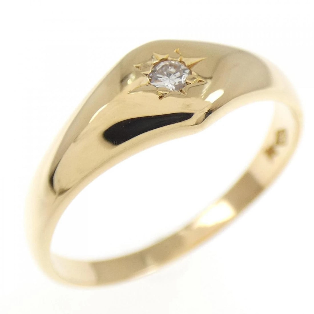 K18YG DIAMOND RING: K18YG Diamond Ring Brand: Unbranded Type: Ring Material: K18 Yellow Gold, Main Stone/Creation natural Color: Yellow Gold Size: 6.5 US Accessories: None Accessories Notice: When purchasing