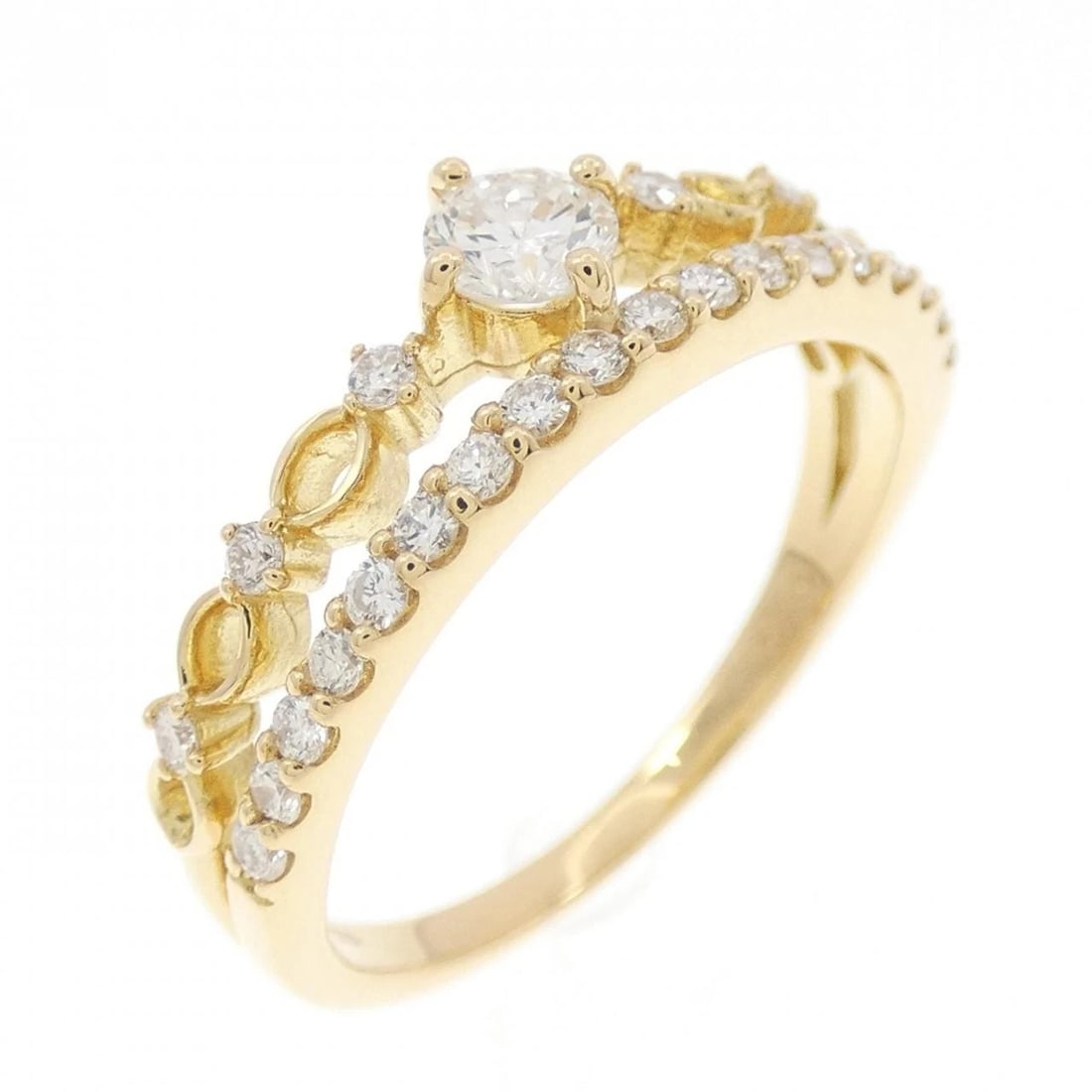 K18YG DIAMOND RING: K18YG Diamond Ring Brand: Unbranded Type: Ring Material: K18 Yellow Gold, Main Stone/Creation Natural Color: Yellow Gold Size: 6 ( US size) Accessories: None Accessories Notice: When purch