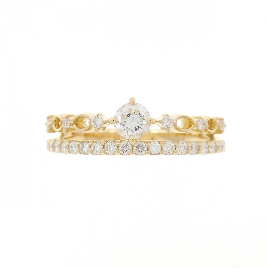 K18YG DIAMOND RING - 2