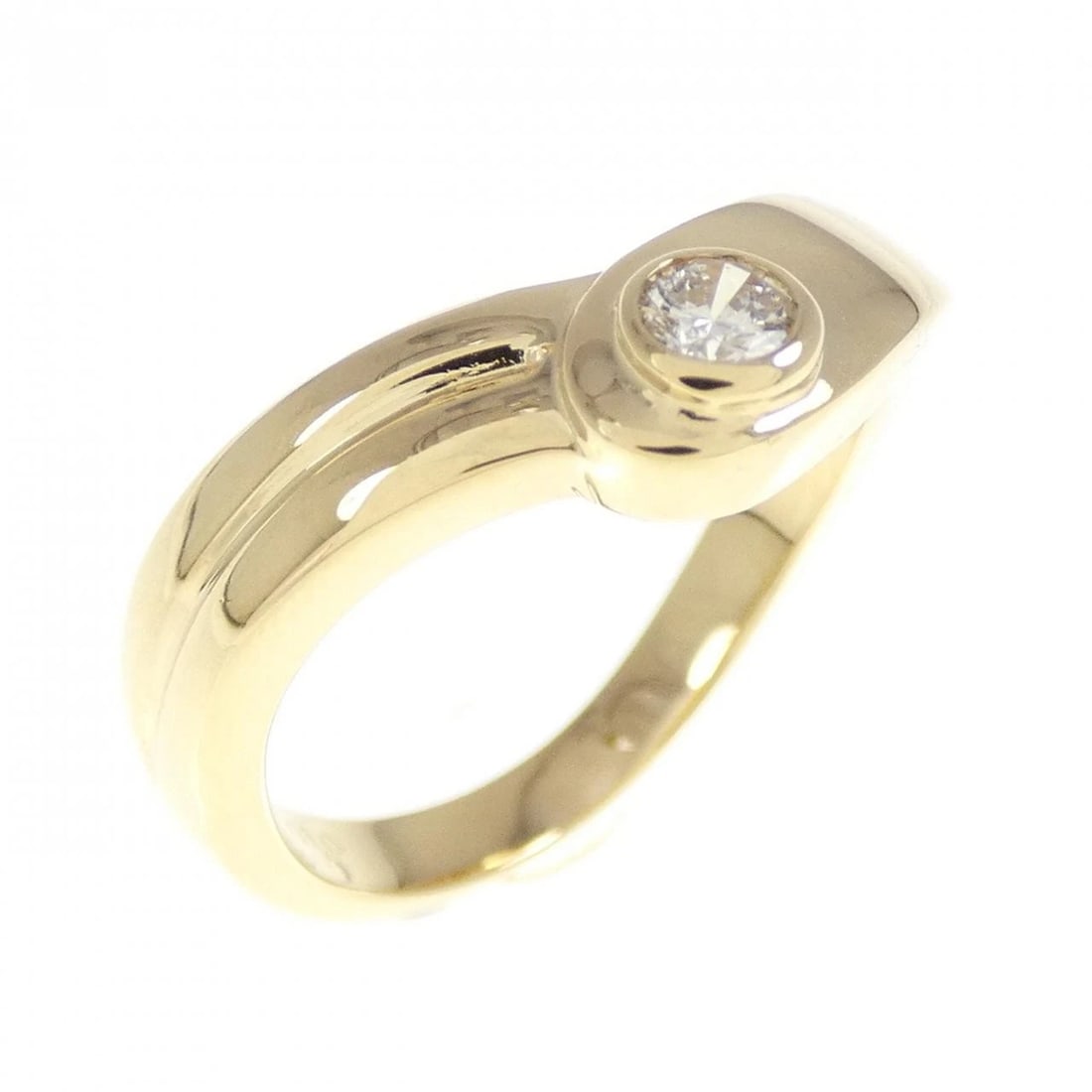 K18YG DIAMOND RING: K18YG Diamond Ring Brand: Unbranded Type: Ring Material: K18 Yellow Gold, Main Stone/Creation Natural Color: Yellow Gold Size: 4.5-5 ( US size) Accessories: None Accessories Notice: When