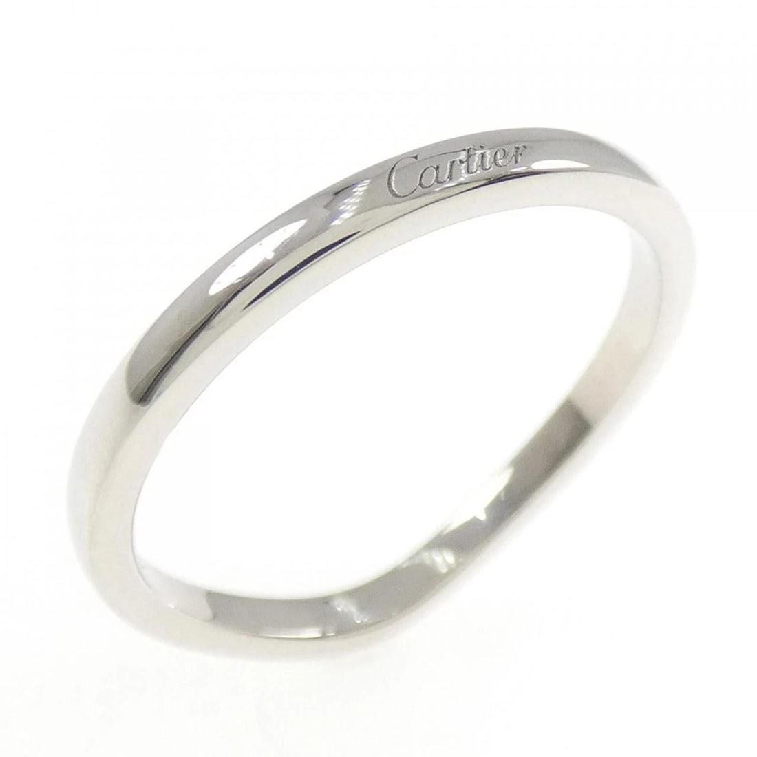 CARTIER BALLERINA RING: Cartier ballerina Ring Brand: Cartier Type: Ring Material: Platinum 950, Color: White Size: 7.5-8 (US size) Accessories: None Accessories Notice: When purchasing pre-owned goods, please re