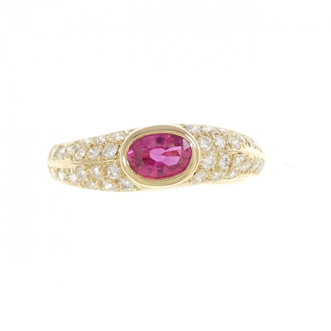 K18YG RUBY RING - 2