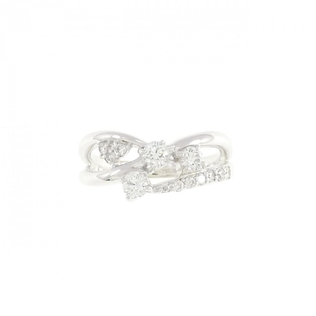K18WG DIAMOND RING - 2