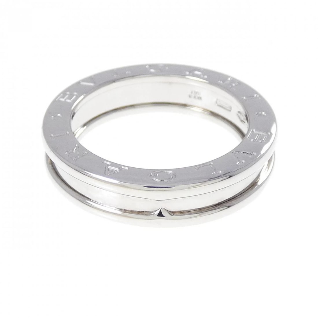 BVLGARI B.ZERO1 1 BAND RING: BVLGARI B.zero1 1 Band Ring Brand: BVLGARI Type: Ring Material: 750 White Gold, Color: White Gold Size: 5.5 US Accessories: None Accessories Notice: When purchasing pre-owned goods, please