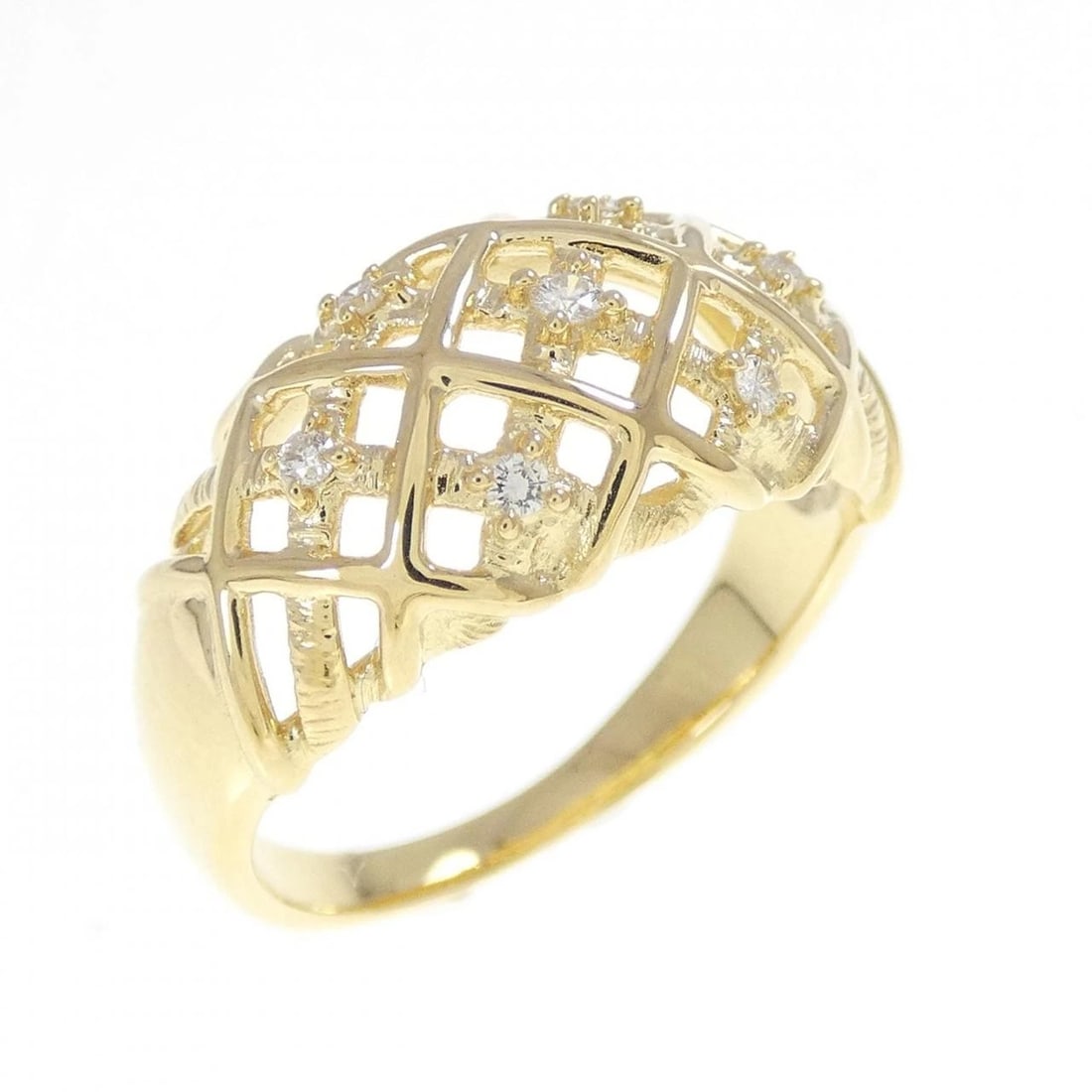 TASAKI DIAMOND RING: Tasaki Diamond Ring Brand: TASAKI Type: Ring Material: K18 yellow gold, Main Stone/Creation Natural Color: yellow gold Size: US 8 Accessories: None Accessories Notice: When purchasing pre-